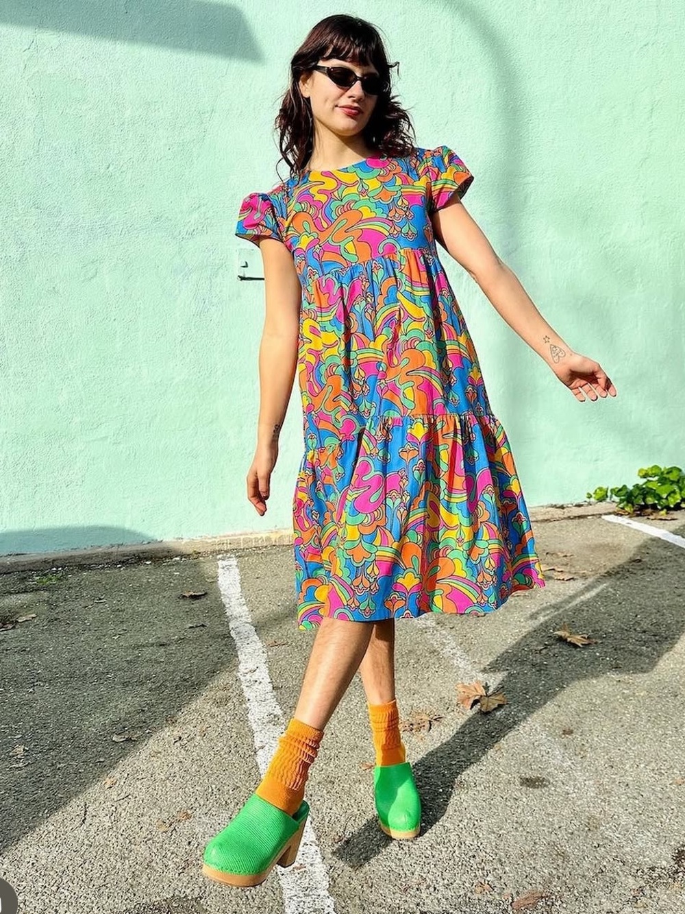 Nooworks The Frida Auderpopz Puff Sleeve Midi Dress